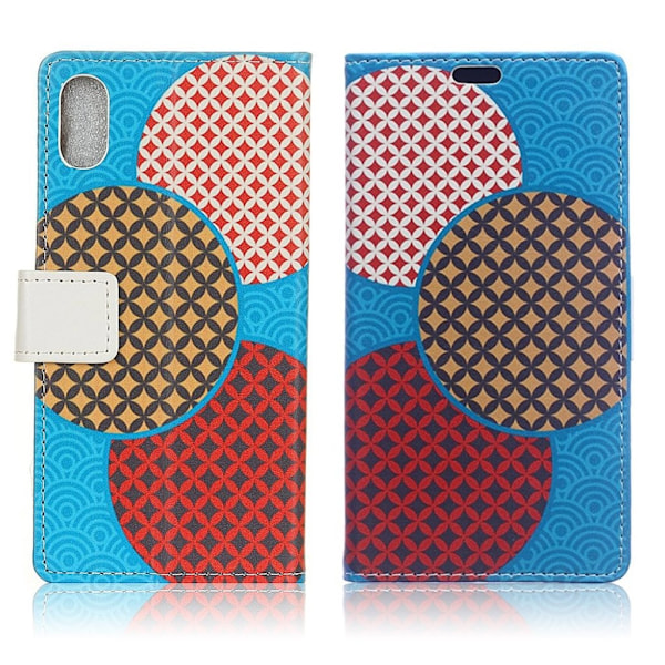 Sony Xperia L3 mønstret læder flip etui - Cirkler Multicolor