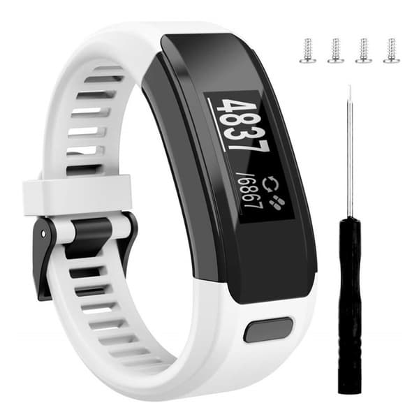Garmin Vivosmart Hr Silikon Klokkereim - Hvit White