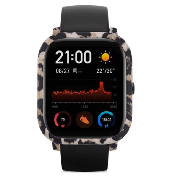 Huami Amazfit GTS Fodral Hårt mönster tryckt skyddande ramskydd - Leopardtryck multifärg