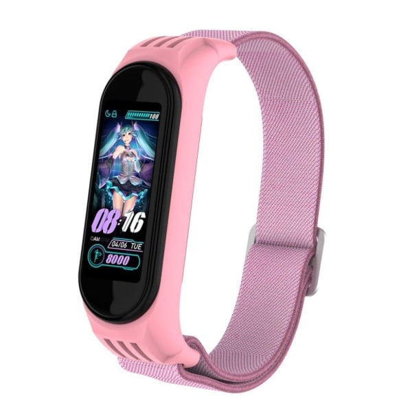 Xiaomi Mi Smart Band 6 / 5 nylon watch band - Pink Rosa