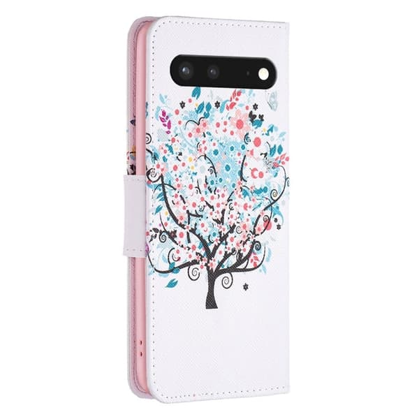 Wonderland Google Pixel 7 flip kuoret - Kukka Puu Pink