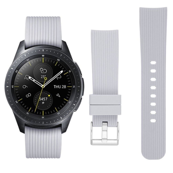 Samsung Galaxy Watch (42mm) raidallinen silikooni muovinen kello Beige
