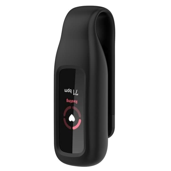 Fitbit Luxe silikondeksel med klipsholder - Svart Black