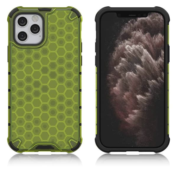 Bofink Honeycomb iPhone 12 / 12 Pro etui - Grøn Green