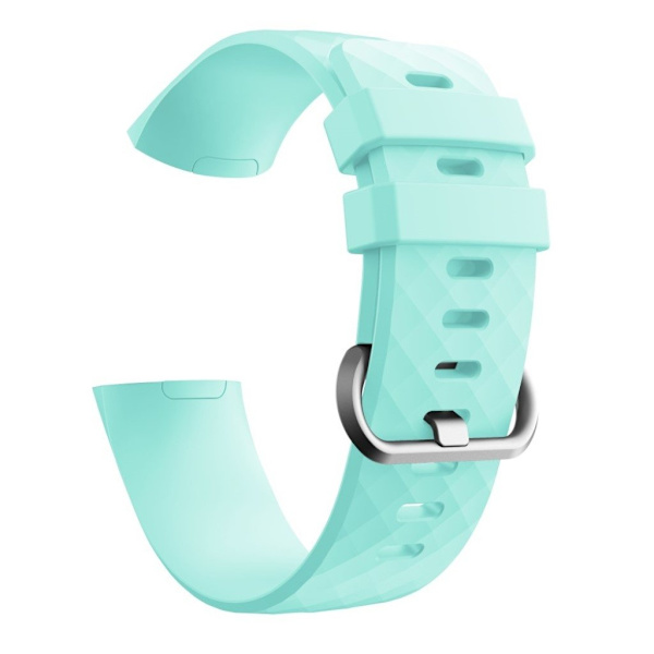 Fitbit Charge 3 erstatnings urrem i silikone - str. L/Mint Grøn Green
