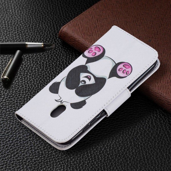 Wonderland Nokia C1 Plus Flip Etui - Panda White