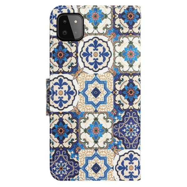 Wonderland Samsung Galaxy A22 5G Flippetui - Retro Totem Multicolor