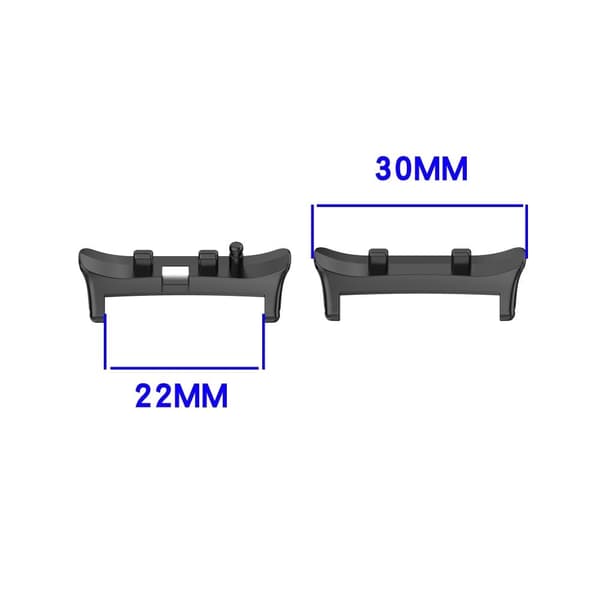 1 par Huawei Watch D2 Watchband Connector Replacement Strap Metal Adapters - Sort Black