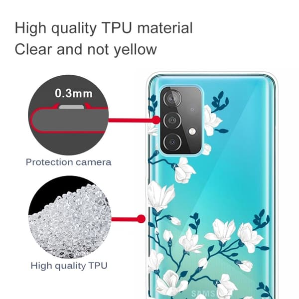 Deco Samsung Galaxy A23 deksel - Magnolier White