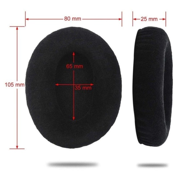 1 Pair ear cushions for Sennheiser headphones Svart