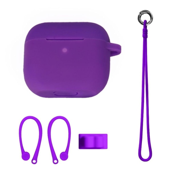 AirPods 3 silikoneopbevaringsetui med tilbehør - Lilla Purple