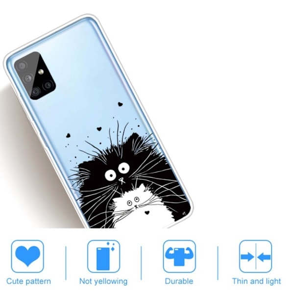 Deco Samsung Galaxy A51 skal - Svarta Och Vita Katter multifärg