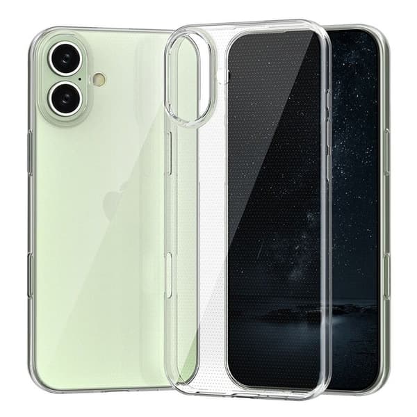 Ultratynt gjennomsiktig deksel for iPhone 16 Plus Transparent