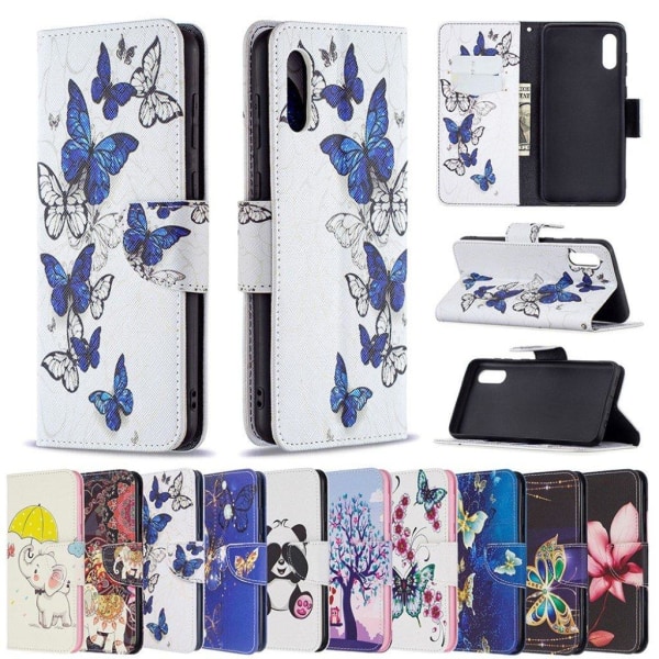 Wonderland Samsung Galaxy A02 Flip Etui - Træ og Ugler Multicolor