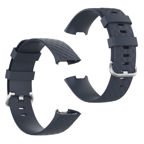 Fitbit Charge 3 / 4 hållbar klockarmband - mörkblå Blå