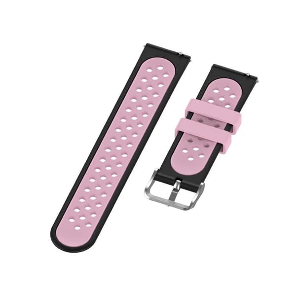 Xiaomi Mi Watch holdbar tofarvet silikone Urrem - Sort / Pink Pink