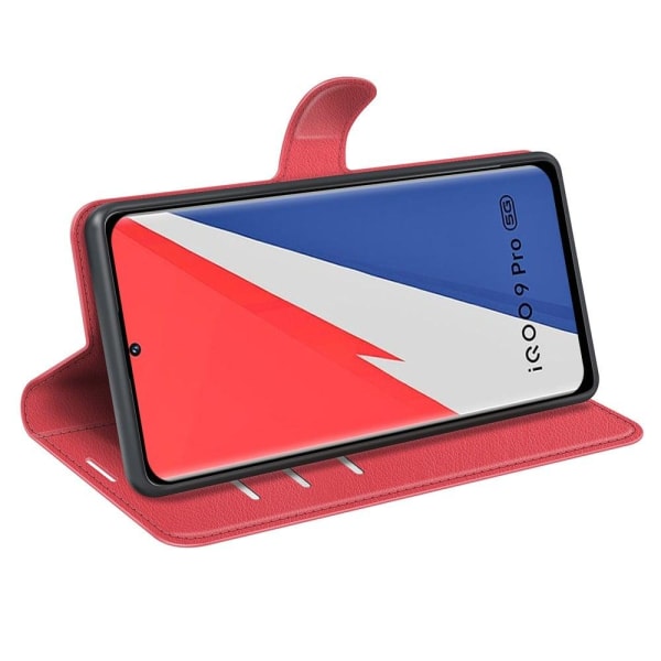 Klassisk Vivo iQOO 9 Pro flip etui - Rød Red