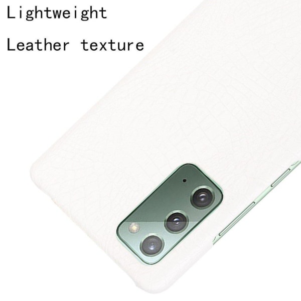 Croco Etui Samsung Galaxy Note 20 - Hvid White