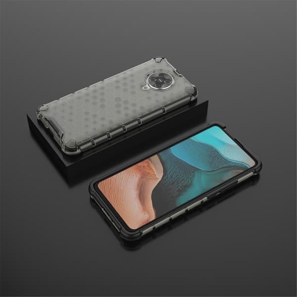 Bofink Honeycomb Xiaomi Redmi K30 Pro / Xiaomi Poco F2 Pro skal - Silver/Grå Silvergrå