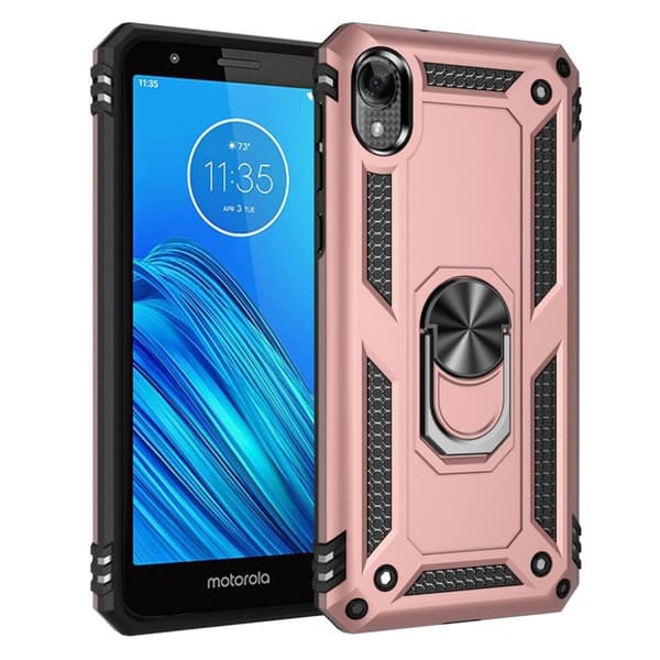 Bofink Combat Motorola Moto E6 cover - Rødguld Pink
