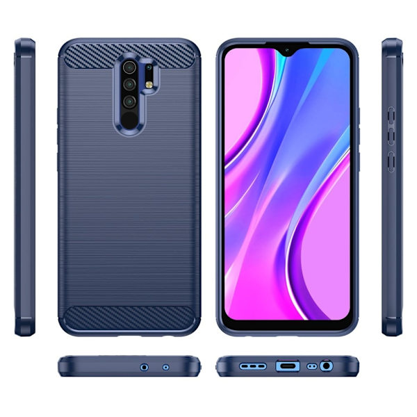 Carbon Flex Etui Xiaomi Poco M2 Reloaded / M2 / Redmi 9 - Blå Blue