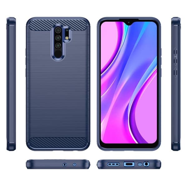 Carbon Flex Xiaomi Poco M2 Reloaded / Xiaomi Poco M2 / Xiaomi Redmi 9 / Xiaomi Redmi 9 Prime skal - Blå Blå