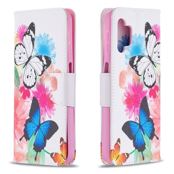 wonderland Samsung Galaxy A32 5G flip etui - Two sommerfugle Multicolor