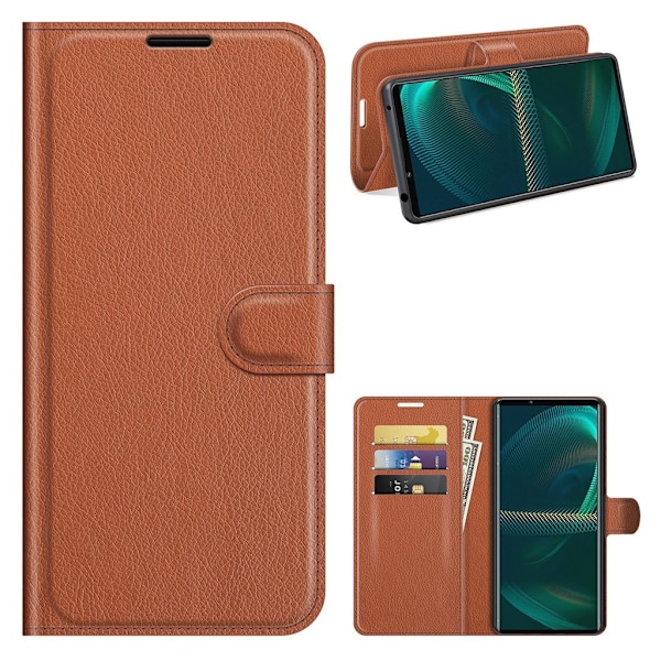 Classic Sony Xperia 5 Iii Flip Etui - Brun Brown