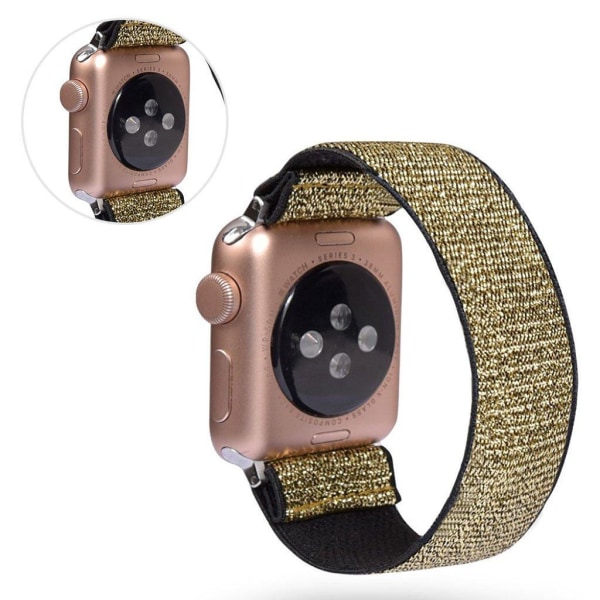 Apple Watch Series 5 / 4 44mm nylon-urrem - Guld Gold