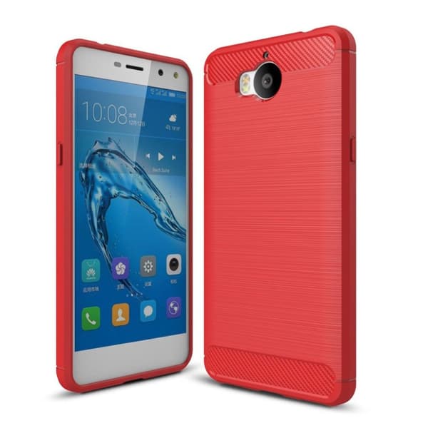 Huawei Y6 (2017) Deksel laget av silikon - Rødt Red
