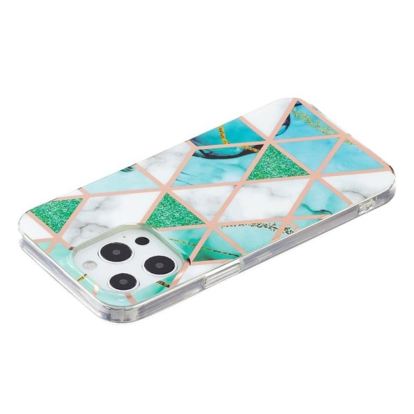 Marble iPhone 14 Pro Max Suojakotelo - Vihreä / Valkoinen Multicolor