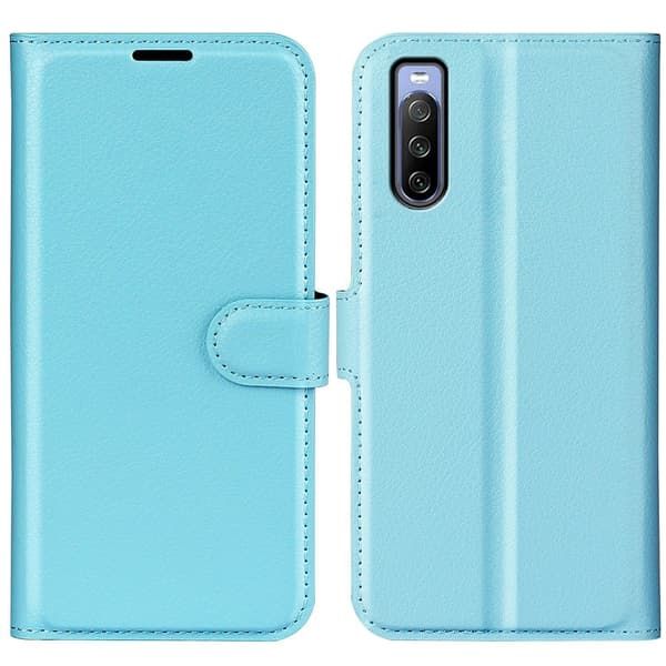 Klassisk Sony Xperia 10 IV flip etui - Blå Blue