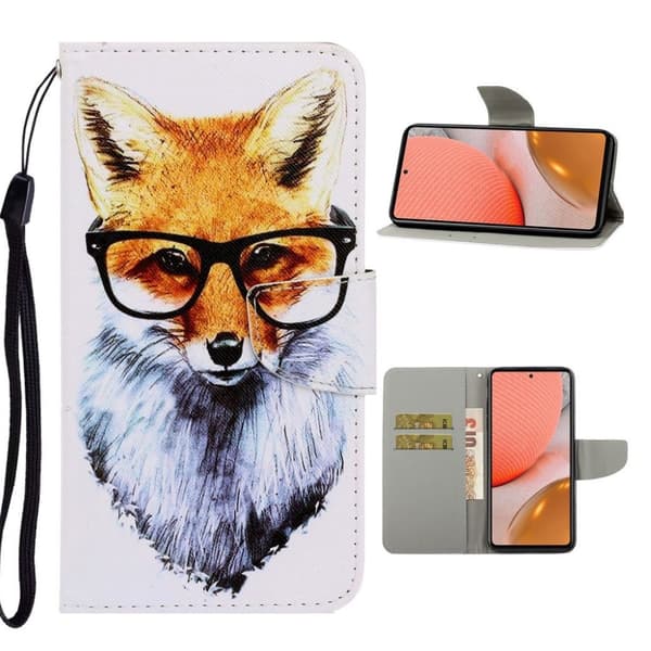 Wonderland Samsung Galaxy A72 5G Flip etui - Ræv Yellow