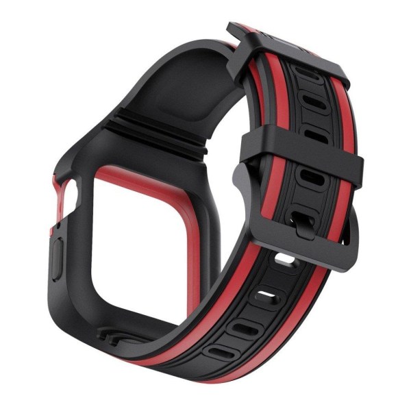 Apple Watch Series 5 44mm dual color klockarmband - svart / röd Röd