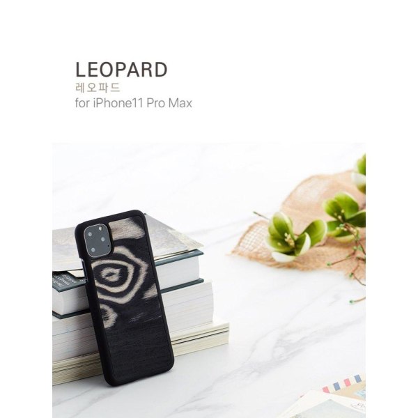 Man&Wood premium case for iPhone 11 Pro Max - Leopard Svart