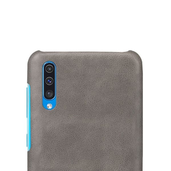 Crazy Horse Samsung Galaxy A50 læretui - Grå Silver grey