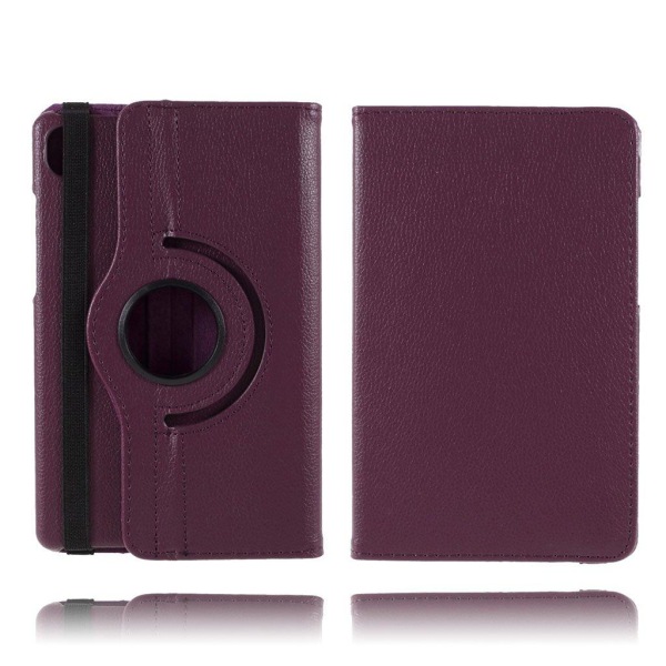 Lenovo Tab M8 360 rotatable leather case - Purple Purple