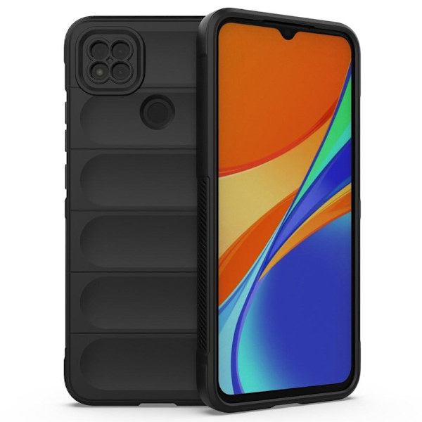 Mjukt greppformat Xiaomi Redmi 9C skal - Svart Svart