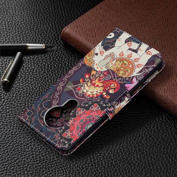 Wonderland Nokia 5.3 Etui - Blomst og Elefant Multicolor