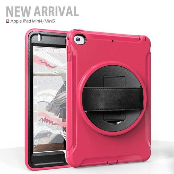 iPad Mini (2019) 3 layer multifunction hybrid case - Rose Pink