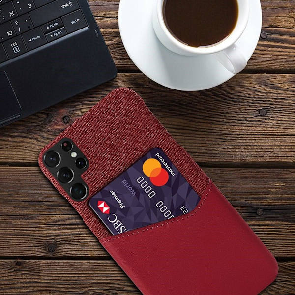 Bofink Samsung Galaxy S23 Ultra Card Suojakuori - Punainen Red