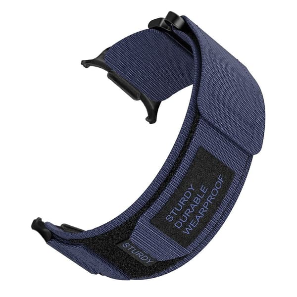 Samsung Galaxy Watch Ultra 47 mm handledsrem Magic Tape Nylon klockarmband - Midnattsblå Blå