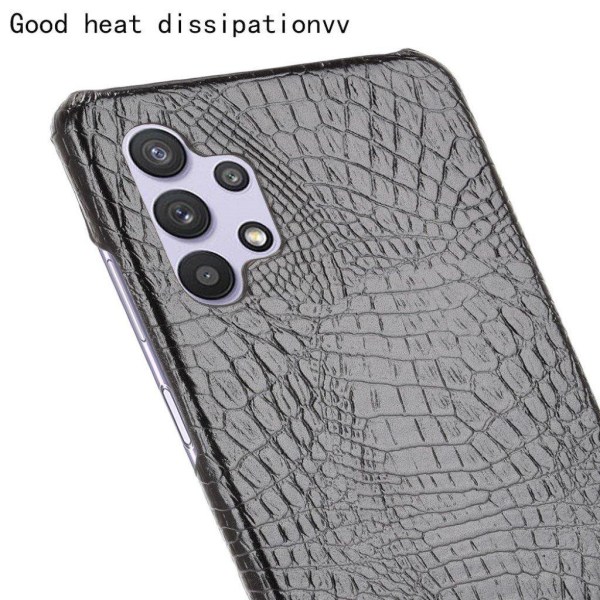 Croco Samsung Galaxy A32 cover - Sort Black