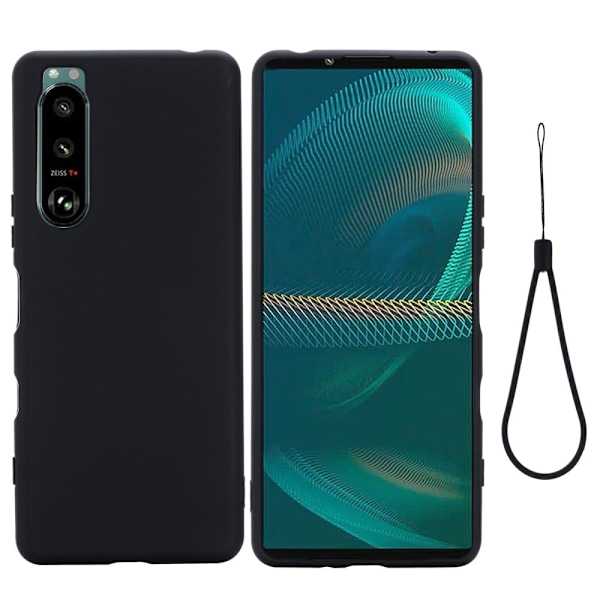 Matte Liquid Sony Xperia 5 III silikone cover - Sort Black