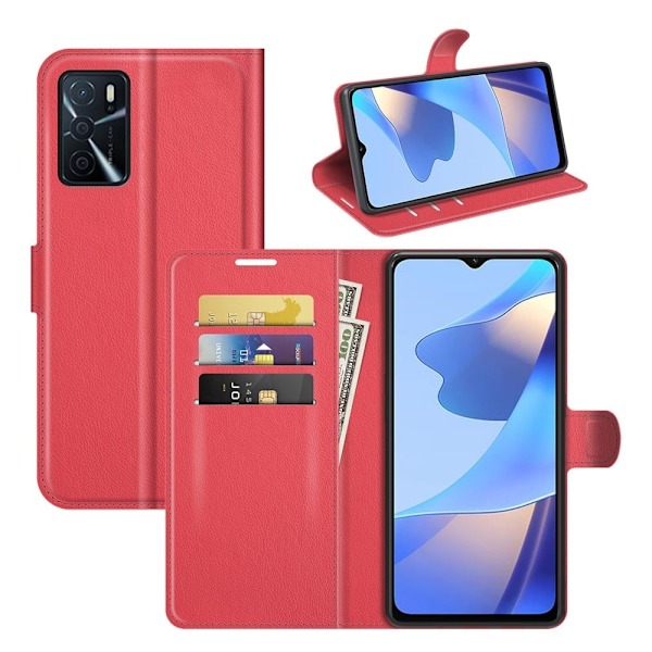 Classic Oppo A54s / Oppo A16s / Oppo A16 fodral - Röd Röd