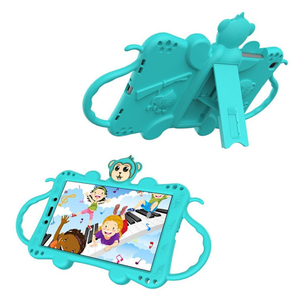 Monkey style silikone etui til Samsung Galaxy Tab A 8.0 (2019) - cyan Green