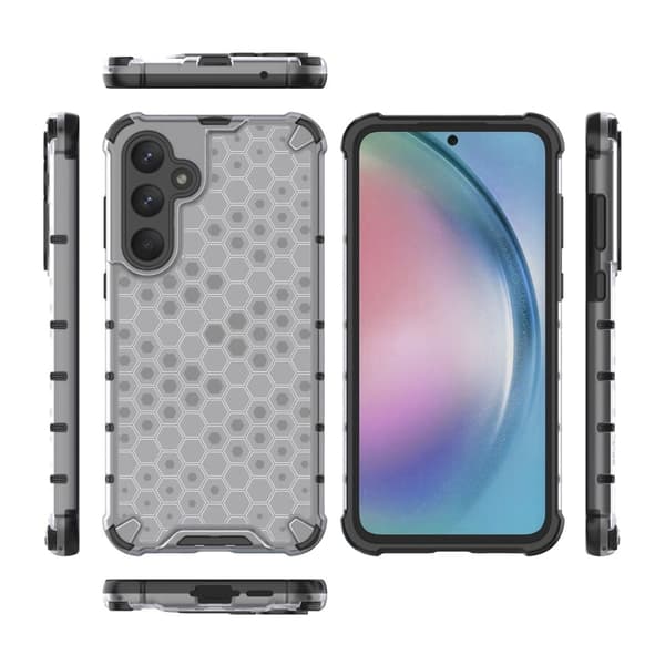 Bofink Honeycomb Samsung Galaxy A55 deksel - Grå Silver grey