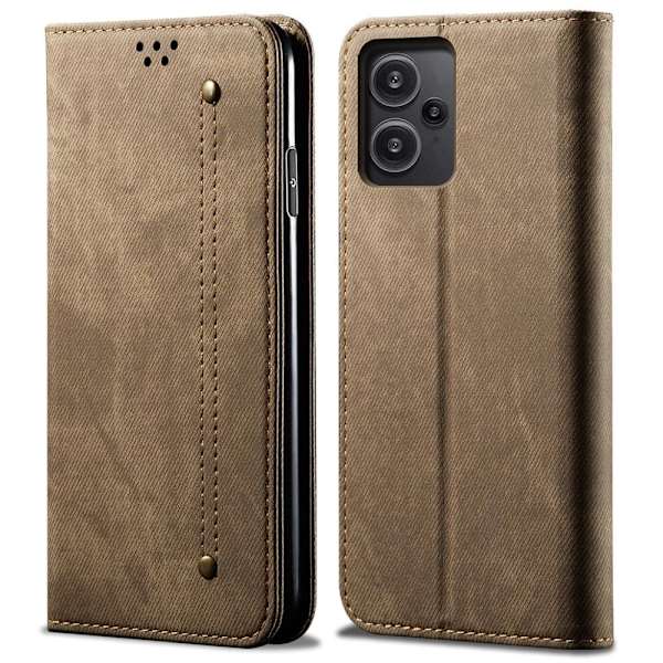 Jeans Xiaomi Redmi Note 13 Pro Plus flip case - Khaki Brown