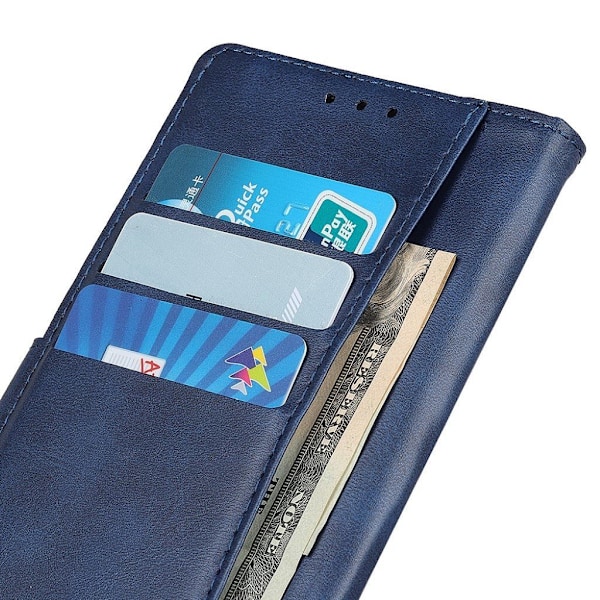 Samsung Galaxy A70 mat lædercover - blå Blue