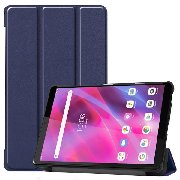 Kolminkertainen nahkainen jalusta kotelo Lenovo Tab M8 (3rd gen) - Tummansininen Blue